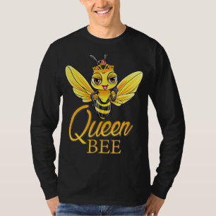 Queen Bee Crown Women Girls Honey Bee Hive Beekeep T-Shirt