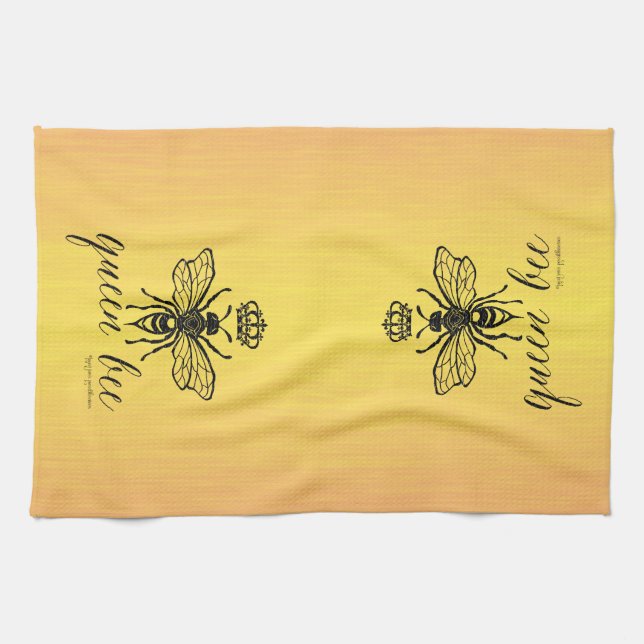 Queen Bee Distressed Kitchen Towels (Horizontal)