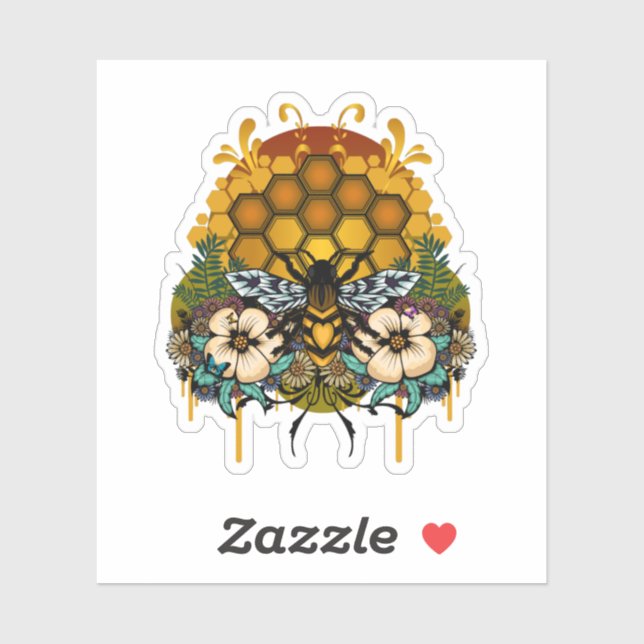 Queen Bee Floral Honeycomb Botanical Garden (Sheet)
