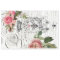 Queen Bee Floral Script Decoupage Sheet
