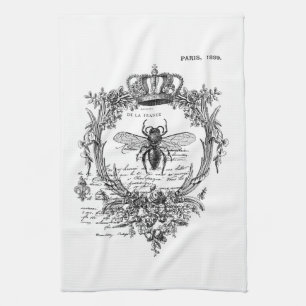 Queen Bee French Collage Kitchen Towel