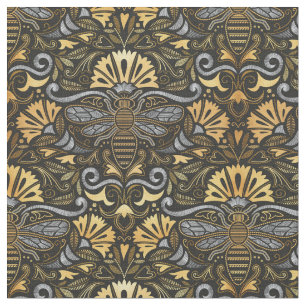 Queen bee garden // embroidery passementerie style fabric