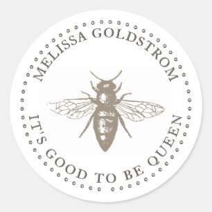Queen Bee Good to be Queen Return Address Sticker