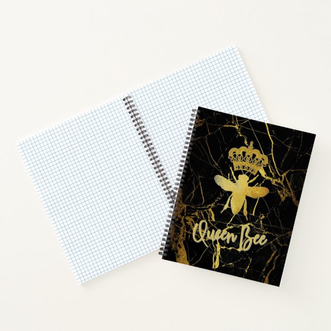 QUEEN BEE Graph Paper Spiral Notebook (Inside)
