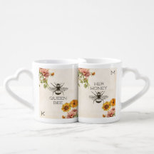 Queen Bee Her Honey Bee Couples Mug