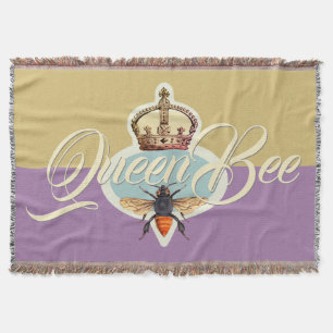Queen Bee Honey Gold Throw Blanket