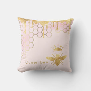 queen bee honey outdoor pillow