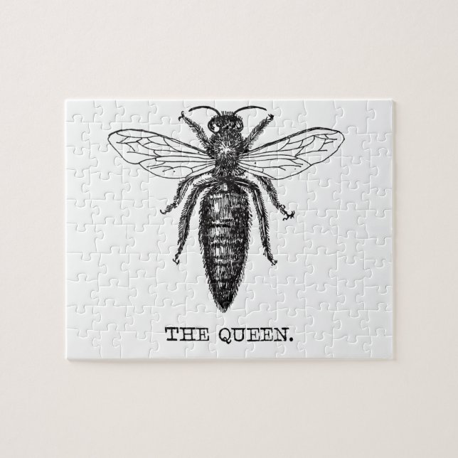 Queen Bee Illustration Classic Drawing Jigsaw Puzzle (Horizontal)
