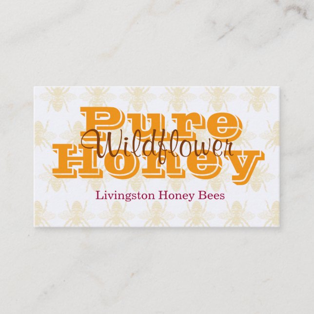 Queen Bee Lavender Beekeeper Business Card (Front)