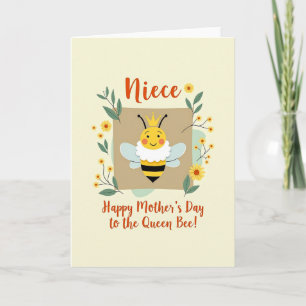 Queen Bee Mothers Day Niece Card