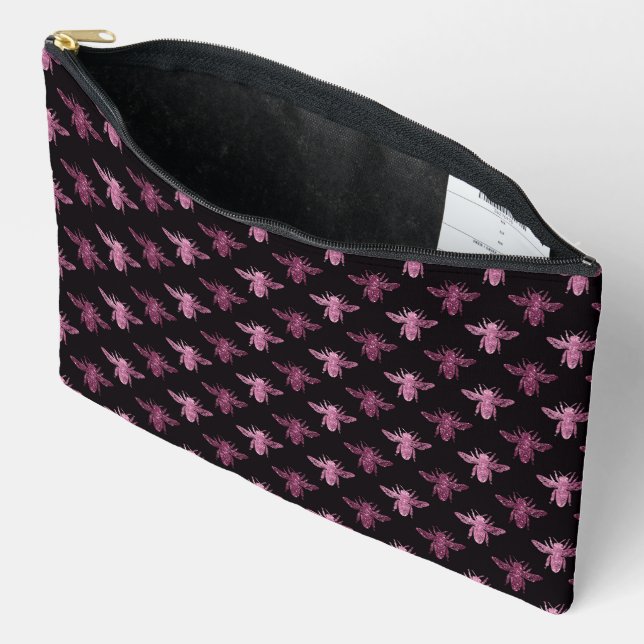 Queen Bee Pattern  Accessory Pouch (Open)