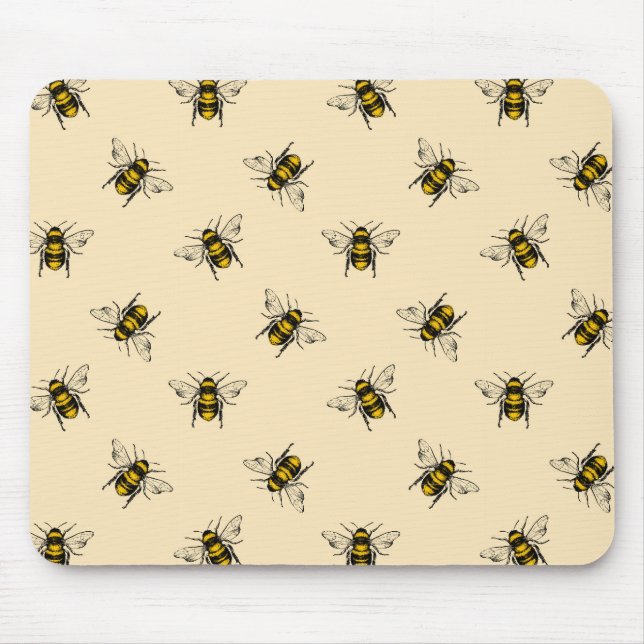 Queen Bee Pattern Mouse Pad (Front)
