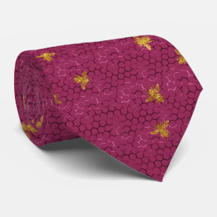 Queen Bee Pattern  Tie