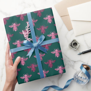Queen Bee Pattern Wrapping Paper