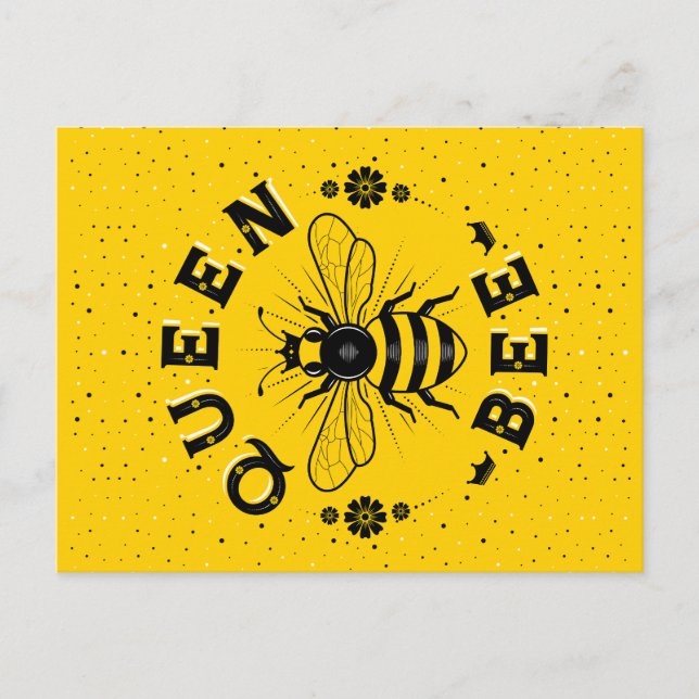 Queen Bee Postcard (Front)