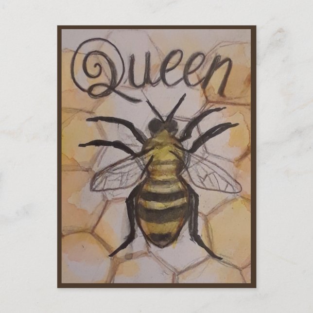 Queen Bee Postcard (Front)