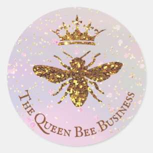 Queen Bee round sticker