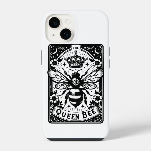Queen Bee Tarot Card  iPhone Case (Back)