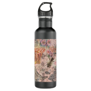 Queen Bee Vintage Beautiful Collage 710 Ml Water Bottle