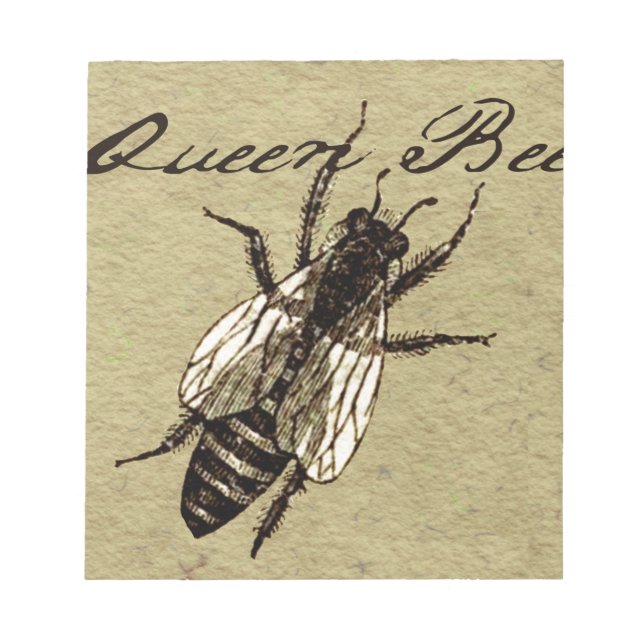 Queen Bee Wildlife Bug Insect Notepad (Front)