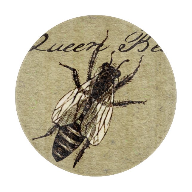 Queen Bee Wildlife Flying Bug Insect Cutting Board (Front)