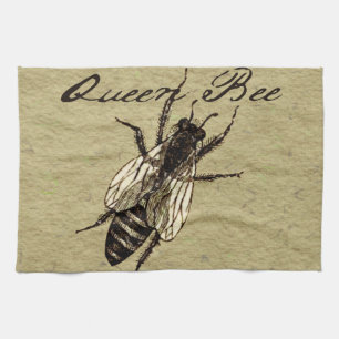 Queen Bee Wildlife Flying Bug Insect Kitchen Towel