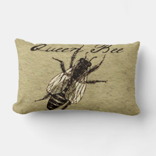 Queen Bee Wildlife Flying Bug Insect Lumbar Pillow
