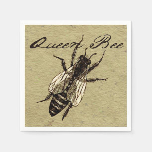 Queen Bee Wildlife Flying Bug Insect Napkin