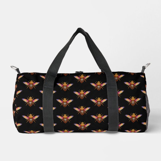 Queen Bee With Crown Duffle Bag (Front)