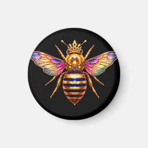 Queen Bee With Crown Magnet