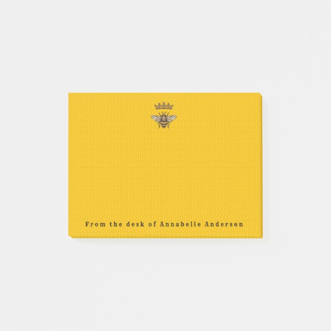 Queen Bee with Crown Post-it Notes (Front)