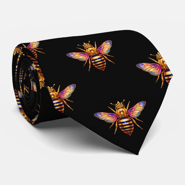 Queen Bee With Crown Tie (Rolled)