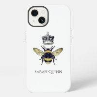 Queen Bee With Her Crown Artistic Illustration Cas