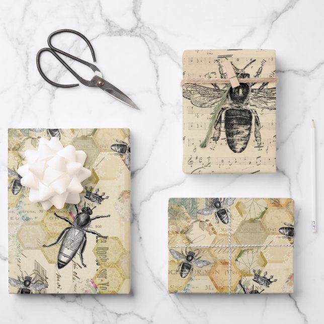 Queen Bee Wrapping Paper Sheet (Front)