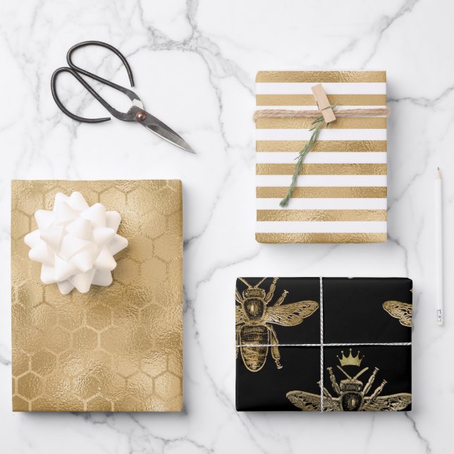 Queen Bee Wrapping Paper Sheets (Front)