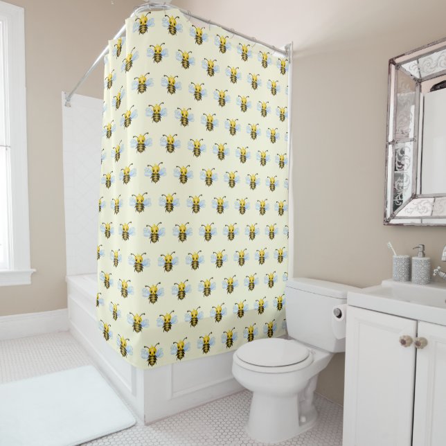 Queen Bees Shower Curtain (In Situ)