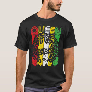 Queen Black Girl Magic Melanin African Black Histo T-Shirt