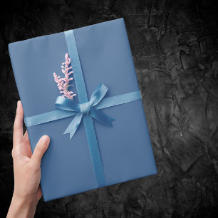 Queen Blue Solid Colour Wrapping Paper