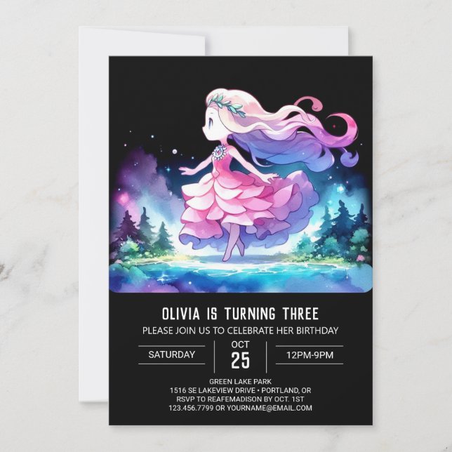 Queen Boho Princess Birthday Invitation (Front)