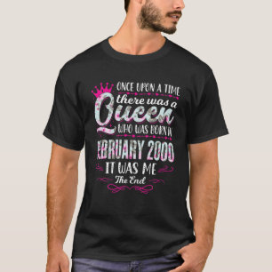 Queen Born In February 2000 - Cute Girl 22Th Birth T-Shirt