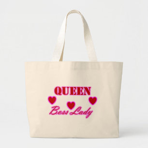 Queen Boss Lady Hearts Jumbo Tote