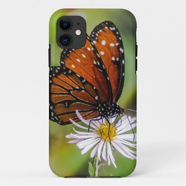 Queen butterfly on flower Case-Mate iPhone case (Back)