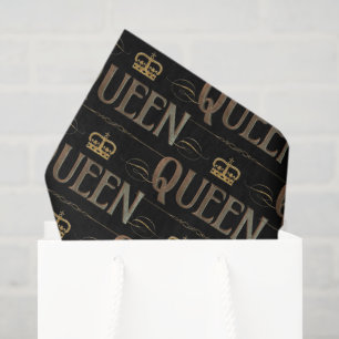 QUEEN Calligraphy Lettering  - Elegant Rich Royal Tissue Paper