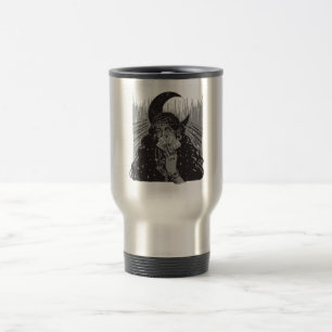 queen card art design moon  travel mug