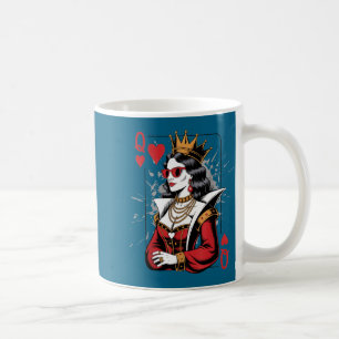 Queen Card Hearts Valentines Friends Coffee Mug