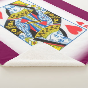 QUEEN CARD SHERPA BLANKET