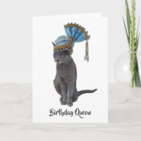 Queen Cat Birthday Card