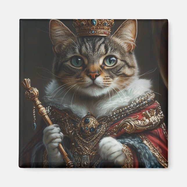 Queen Cat Magnet – Rule Your Fridge in Style (Front)