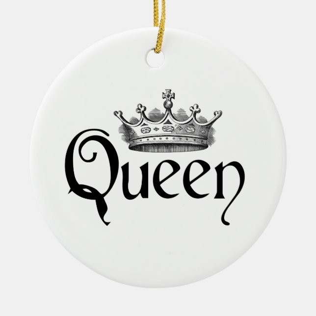 Queen Ceramic Ornament (Front)