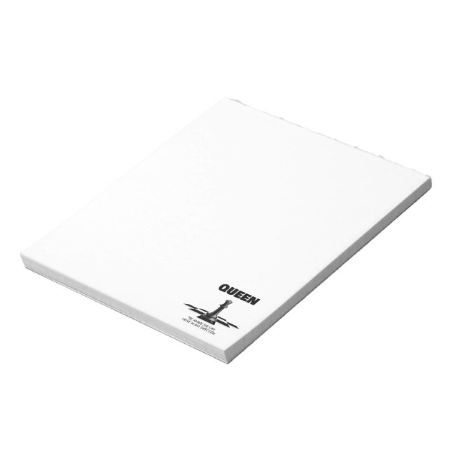 Queen Chess Be Aware She Can Move In Any Direction Notepad (Rotated)